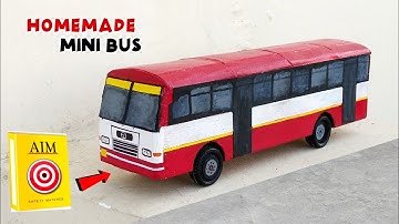 How to Make Matchbox Bus | Diy Miniature Bus | Matchbox Bus