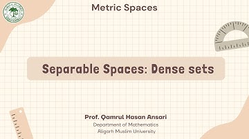 Separable Spaces: Dense sets