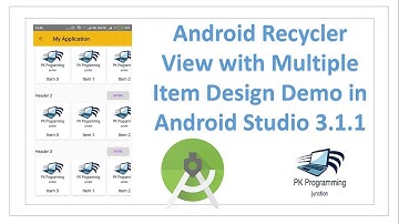 Android Recyclerview Multiple Item Design Demo || Material Design in Android Studio