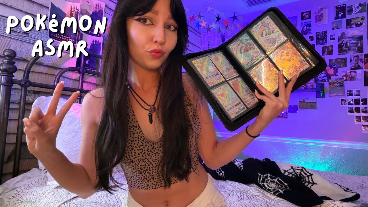 ASMR My Pokémon Card Collection ✨🎧 Explaining Lore, Tapping, Whispering