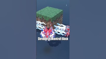 Shredder vs Minecraft Block #roblox #minecraft #planecrazy