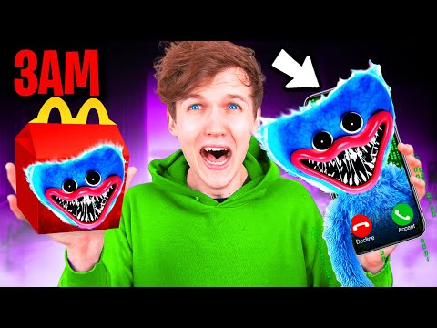 DO NOT ORDER POPPY PLAYTIME HAPPY MEAL FROM MCDONALDS AT 3AM!? (HUGGY WUGGY ATTACKED US)