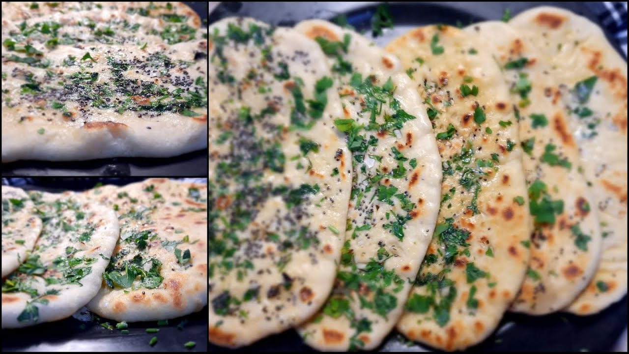 خبز النان الهندي بدون فرن بدون تخمير   يستاهل التجربه 😊