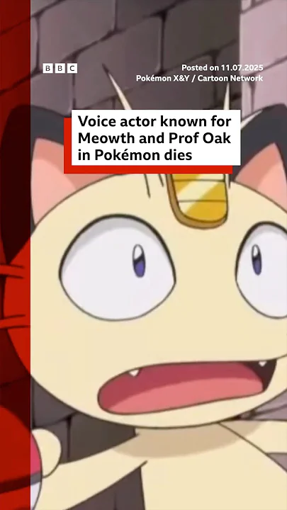 Professor Oak and Meowth voice actor dies. #Pokemon #Anime #OnePiece #JamesCarterCathcart #BBCNews