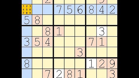 How to Solve Washington Times Sudoku Difficult  October 15, 2023