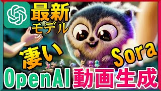 最新モデル！OPEN AI Text-to-Video SORA | リアル映像＆動画生成能力が凄すぎる‼😱💦