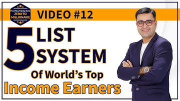 दुनिया के सबसे अमीर Network Marketers बनाते हैं ये 5 Lists| | ZERO TO MILLIONAIRE Video #12|