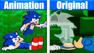 Funny Sonic lost bubble and drowning VS Minecraft Animation Comparison Mods