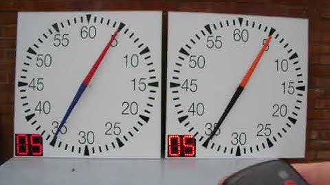 Swimming Pool Pace Clocks   Two synced and in remote control