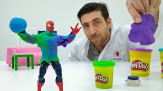 Vidéo de super héro. Le docteur Ouille № 22: Homme araignée Spiderman en français