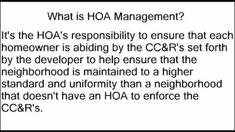 What is HOA management?