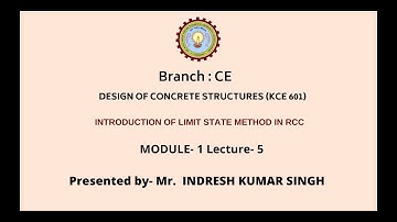 Design of Concrete Structures | Introduction of Limit State Method in RCC | AKTU Digital Education