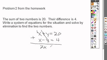 Elimination Word Problem #1