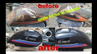 Splendor plus fuel tenk Full 💫 restoration video 🔥🔥🏍️🖌️