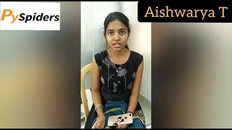 TESTIMONIAL | PYSPIDERS RAJAJINAGAR | AISHWARYA.T