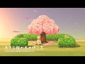 【あつ森】島クリエイト 大きな桜の木の作り方【あつまれどうぶつの森】広葉樹を使って案内所前や島の入口（飛行場前）住宅街の中央広場などで映える大きな桜の木を作る