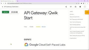 API Gateway Qwik Start || GSP872 || Solution