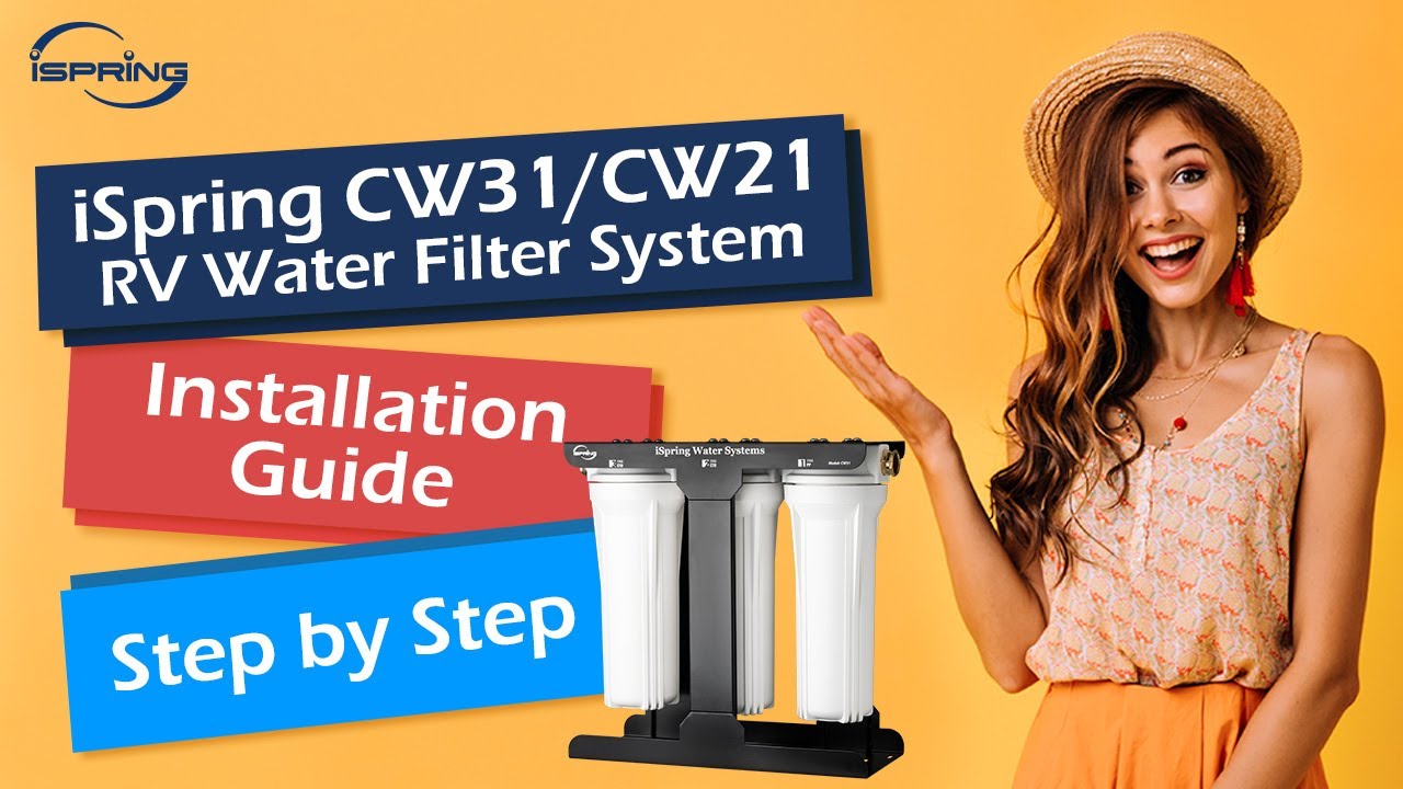 iSpring CW21 2-Stage Whole House Water Filtration System for RV, Sediment  Filter + CTO Carbon Block Filter, Tankless, High Capacity, BPA Free 