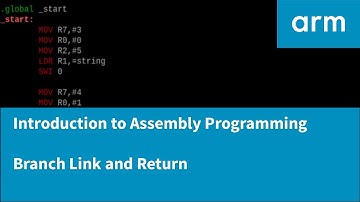 Introduction to Assembly Programming with ARM - Branch with link register and returns