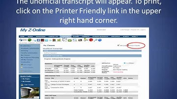 Unofficial Transcript