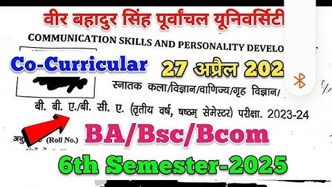 BA 3rdyear 6th semester curricular communication skills and personality development | B.Sc B.Com BA