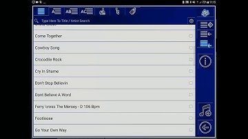Lyric Pad 3 - Creating a Set List