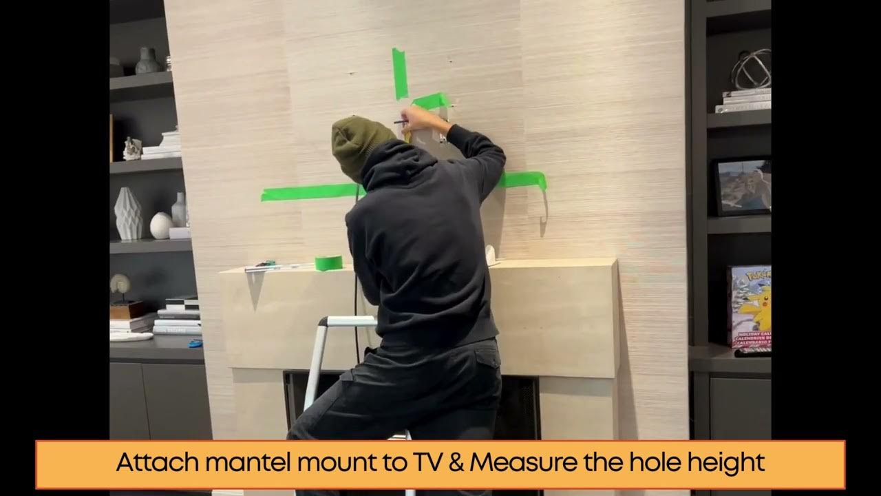 MM815 Motorized Mantel Mount install - YouTube