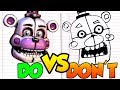 DOs & DON'Ts   Drawing Five Nights At Freddy's Sister Location In 1 Minute CHALLENGE!