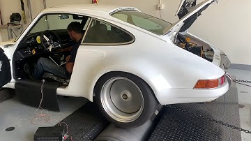 McCoppin 74  Porsche 911 RS 4.0L on the chassis dyno. 964 based twin plug engine