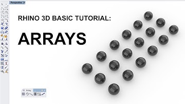Rhino 3D Beginner Tutorial: Array Basics
