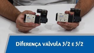 Diferença da válvula pneumática 5/2 e 3/2 vias