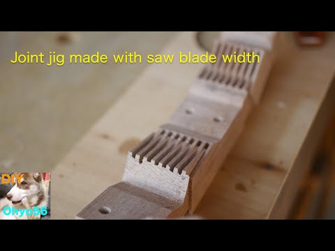 Joint jig made with saw blade width