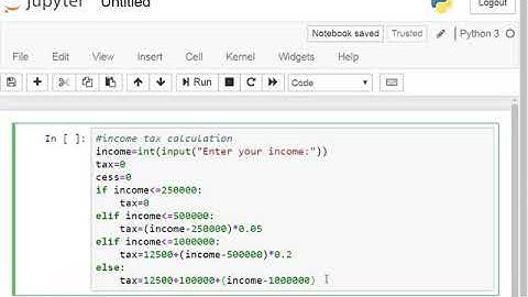 Income tax calculation program in Python