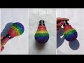 Old bulb craft  rainbow craft   nk creation noorjahan