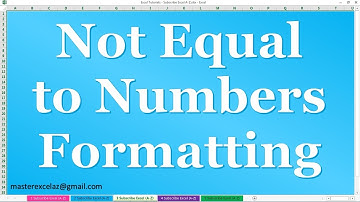 How to use Conditional Formatting for Not Equal to numbers in MS Excel 2016