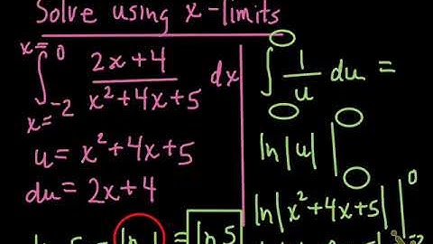 U-sub with definite integrals