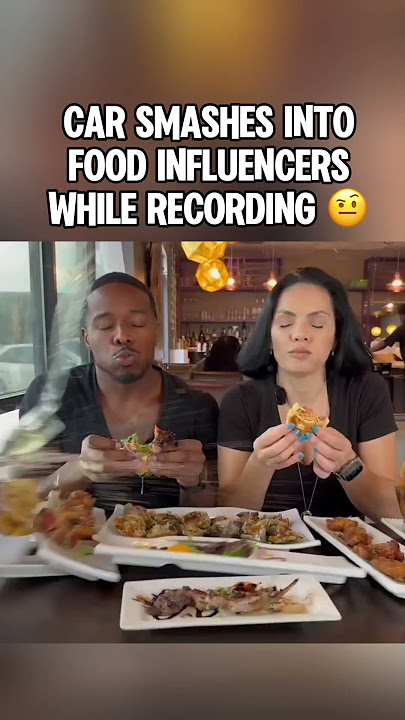 Food influencers hit by a car mid review
