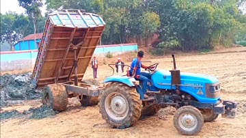 Sonalika DI 50 RX | Soil unloading facility by digital hydraulic tractor. Tractor Video | Episode 32