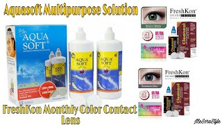 FreshKon Monthly Color Contact Lens & Aquasoft Multipurpose Solution Review।।
MeSoraStyle