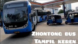 Zhontong bus gandeng milik perum PPD tampil keren