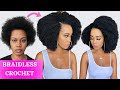 🔥EASIEST BRAIDLESS CROCHET INSTALL / 🚫NO CORNROWS /NO LEAVE-OUT / NO BRAIDS / VERY NATURAL / Tupo1