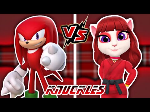 My Talking Angela 2 ❤️‍🔥|| Angela Vs Knuckles 🦔❤️|| Cosplay/ Makeover 💄