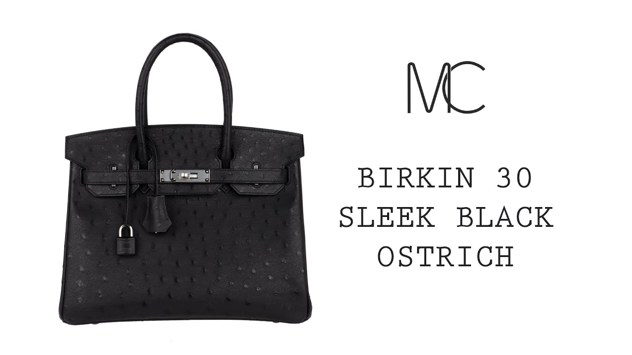 birkin ostrich black