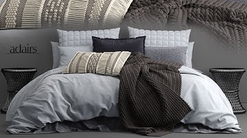 №175. Modeling Bed " Adairs bed39 " Autodesk 3ds Max & marvelous designer