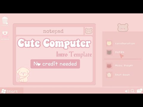 COMPUTER INTRO TEMPLATE WITH MATCHING OUTRO(No credit needed)🍒