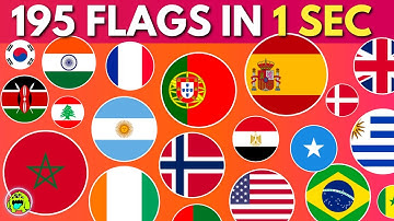Guess The Flag In 1 Second  | 195 FLAGS
