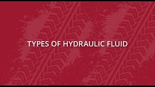 Types of Hydraulic Fluid