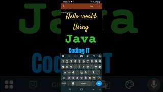printing Hello world using java | your first java program | Coding IT #codingit