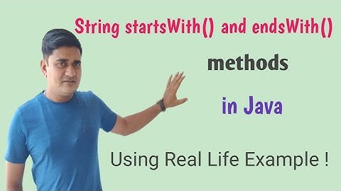 Java String startsWith() and endsWith() Methods With Examples