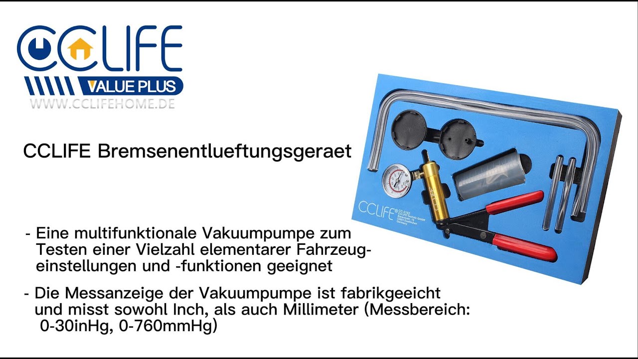 CCLIFE Bremsenentlüftungsgerät (CClife Werkzeug 2102) 